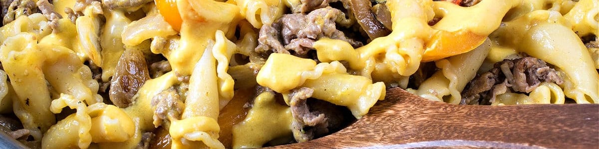 Philly Cheesesteak Pasta