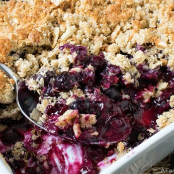 Oatmeal Almond Blueberry Crisp