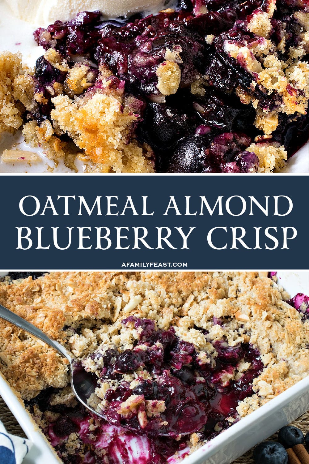 Oatmeal Almond Blueberry Crisp