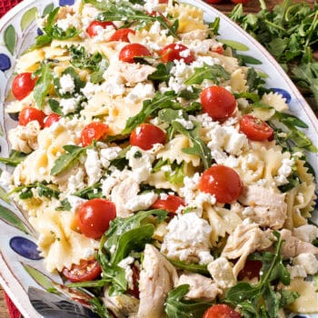 Chicken Pasta Salad with Arugula and Feta