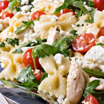 Chicken Pasta Salad with Arugula and Feta
