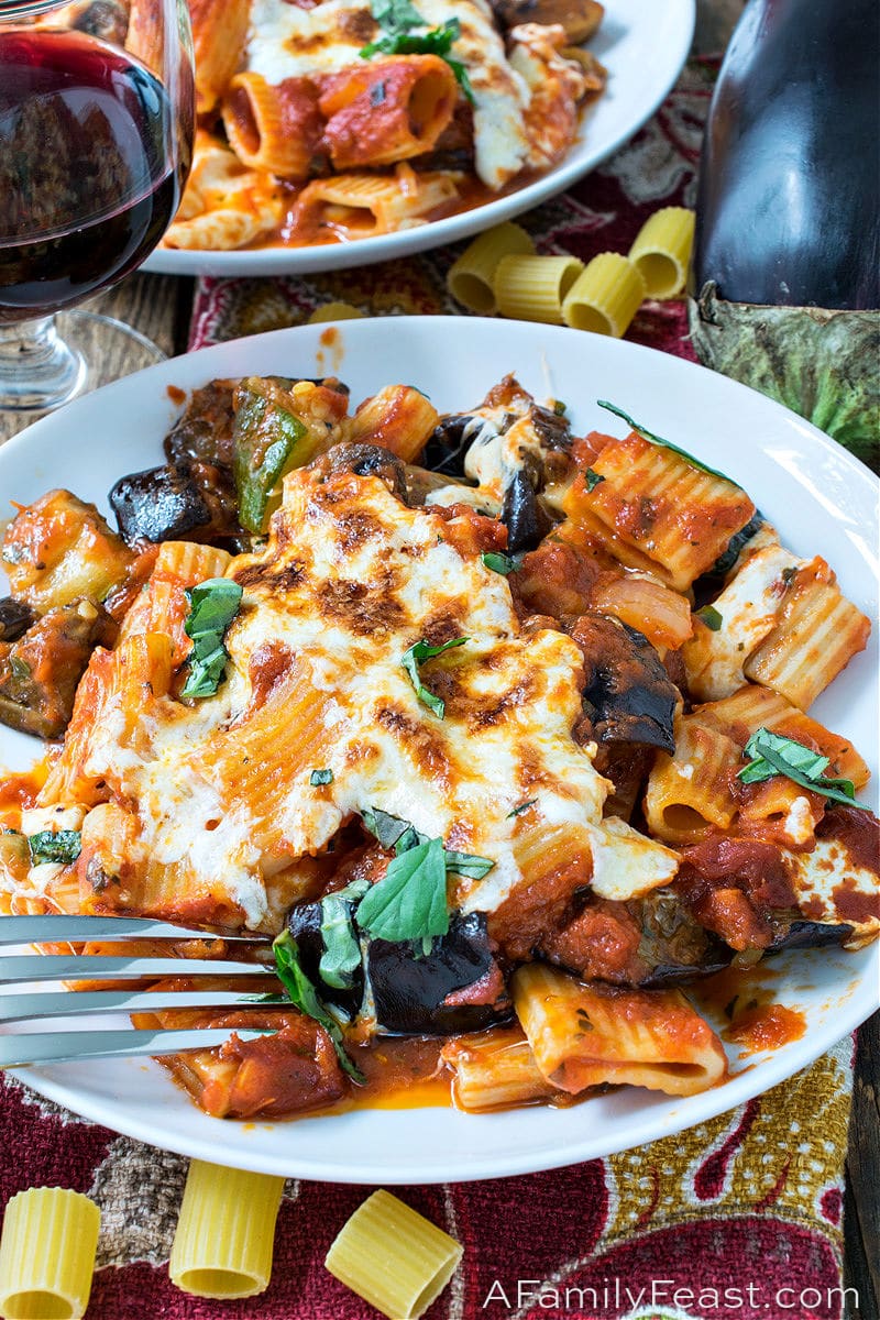 Baked Rigatoni with Roasted Summer Vegetables - A Family Feast