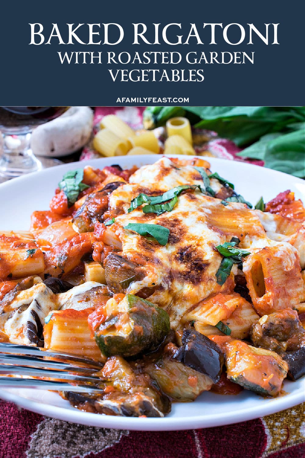 Baked Rigatoni with Roasted Summer Vegetables