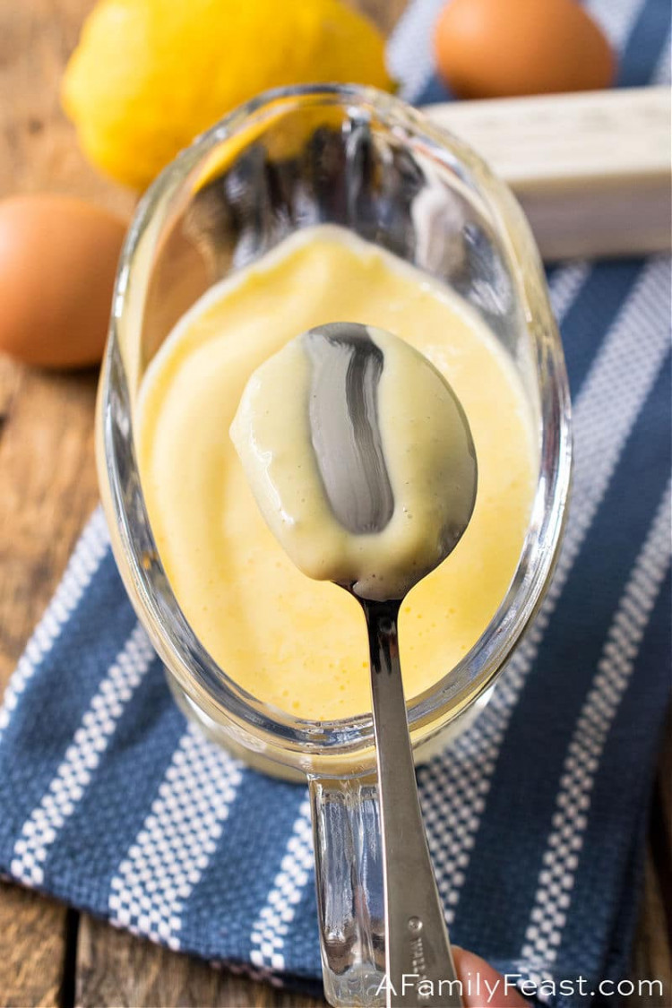 View of Blender Hollandaise Sauce - A Family Feast®