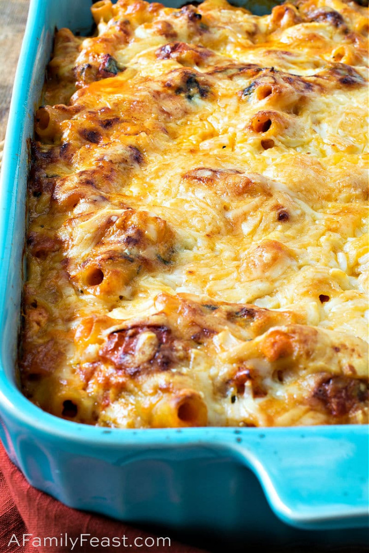 Baked Ziti with Roasted Eggplant and Ricotta A Family Feast®