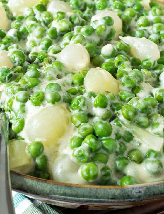 Creamed Peas and Pearl Onions