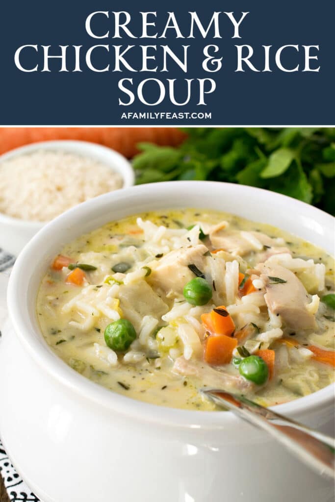 Creamy Chicken Rice Soup - A Family Feast
