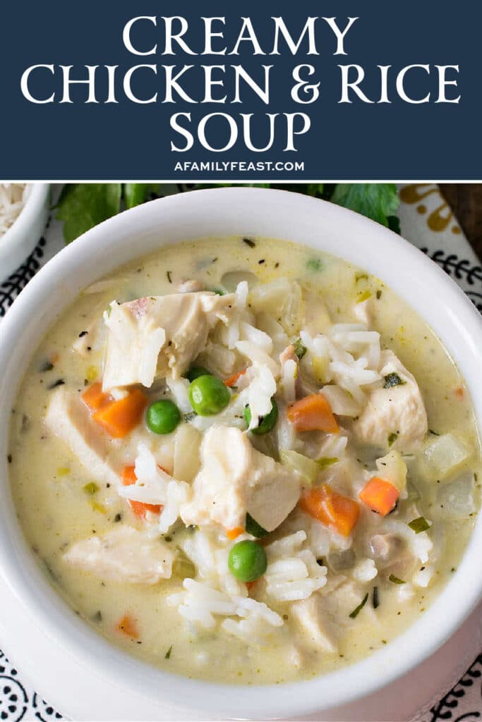 Creamy Chicken Rice Soup - A Family Feast