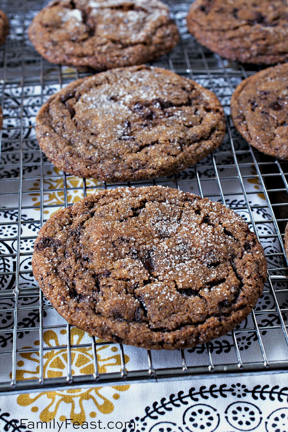 Triple Ginger Dark Chocolate Cookies - A Family Feast