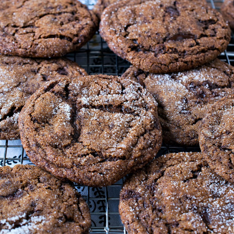 Triple Ginger Dark Chocolate Cookies