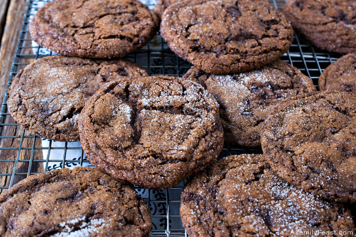 Triple Ginger Dark Chocolate Cookies - A Family Feast