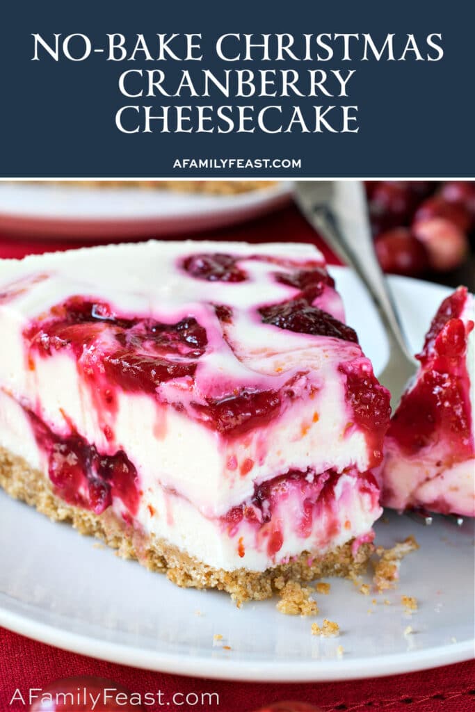 No Bake Cranberry Cheesecake - A Family Feast