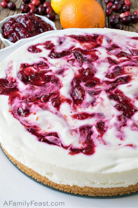 No Bake Cranberry Cheesecake