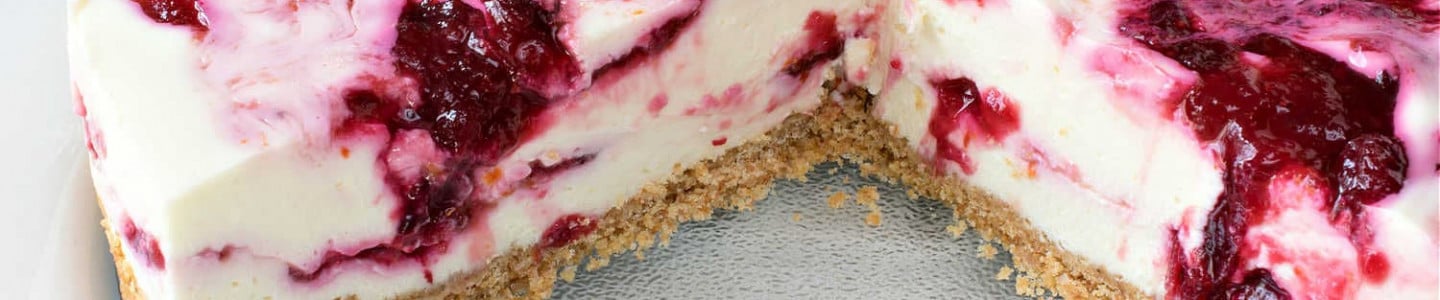 No Bake Cranberry Cheesecake