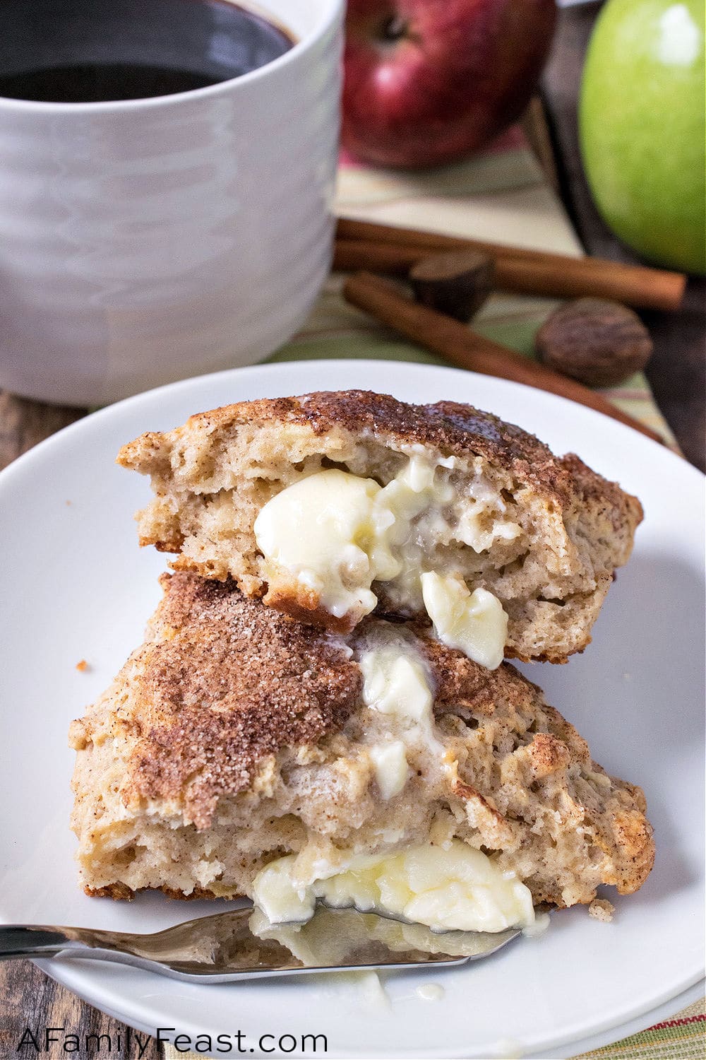 Apple Snickerdoodle Scones - A Family Feast