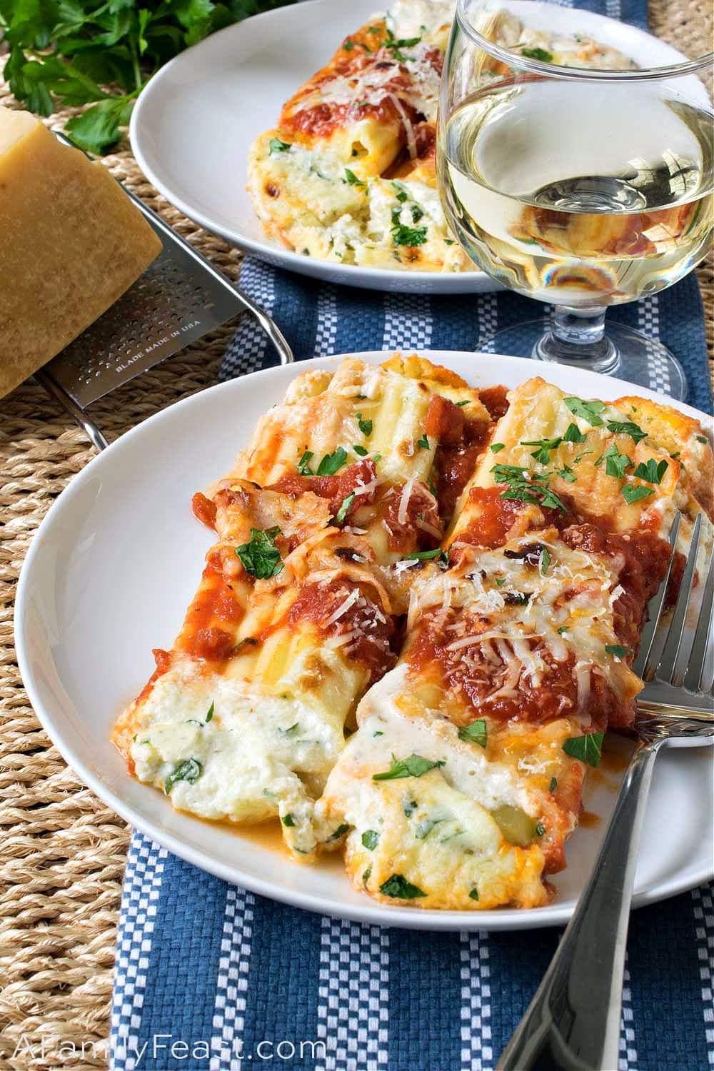 Classic Cheese Manicotti - A Family Feast