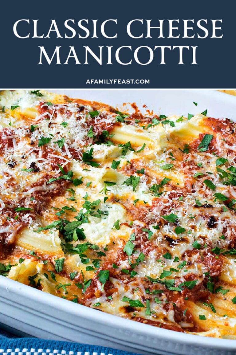 Classic Cheese Manicotti - A Family Feast®