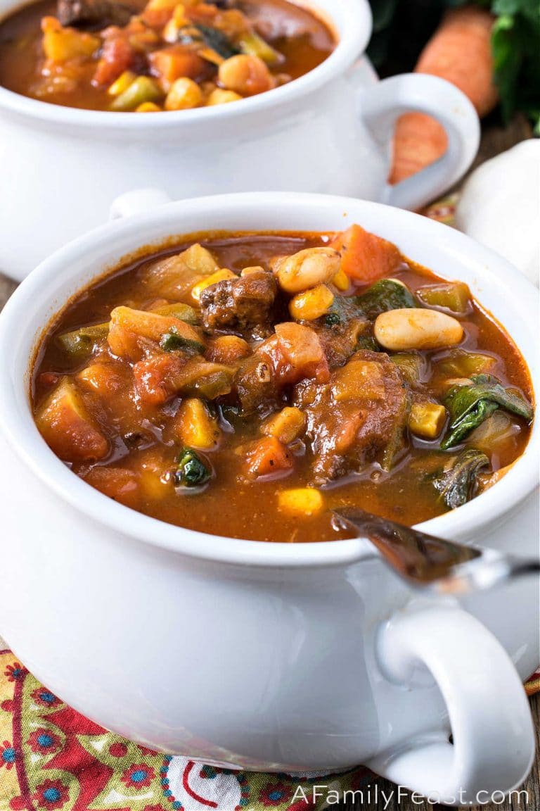 Hearty Beef Vegetable Soup - A Family Feast®