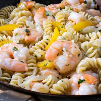 Garlic Shrimp with Pasta - A Family Feast