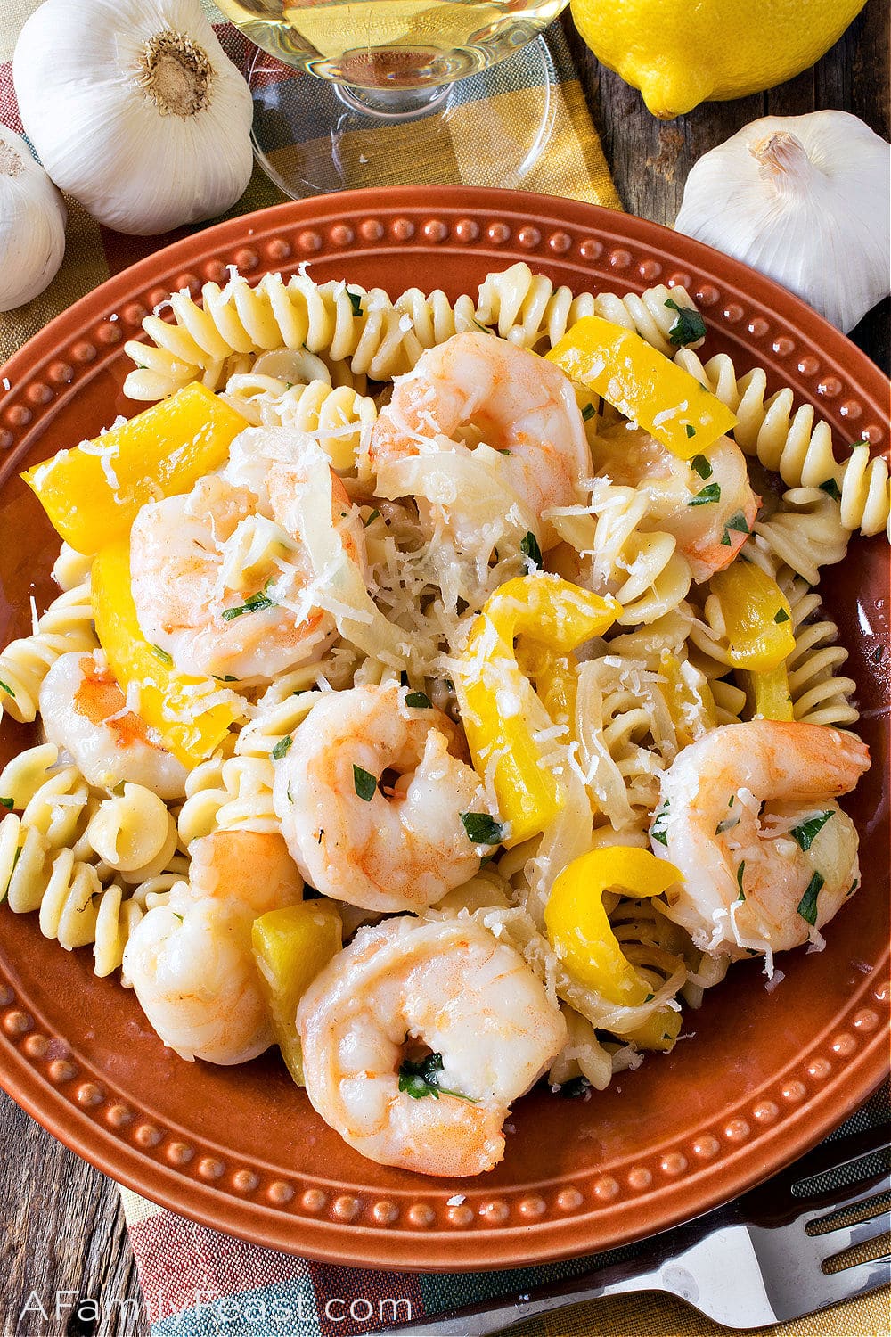 Garlic Shrimp with Pasta - A Family Feast