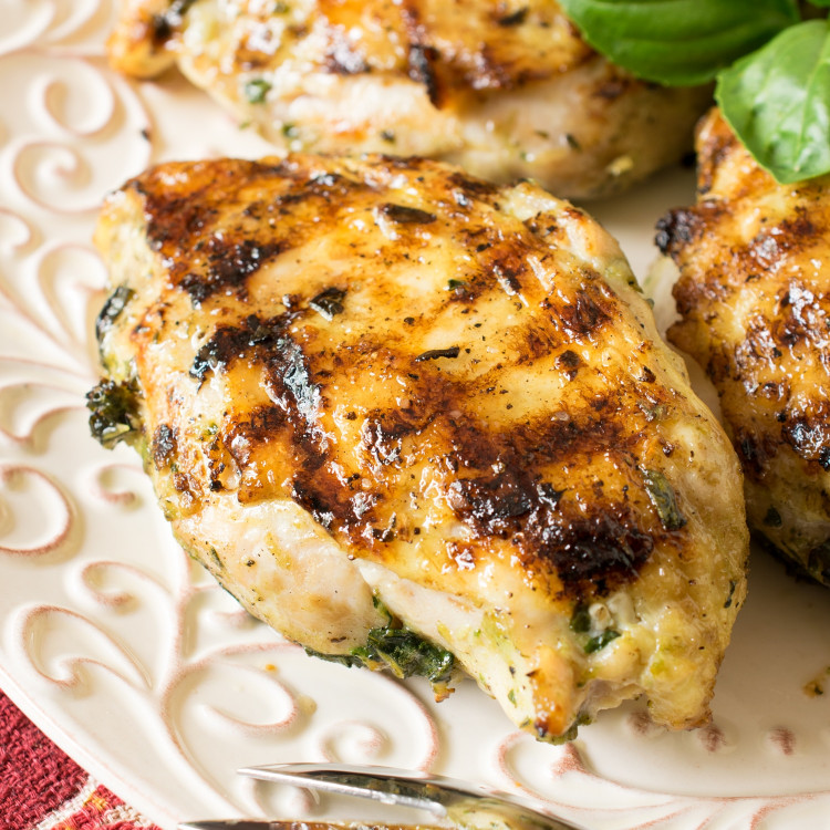 Grilled Basil Garlic Chicken - A Family Feast
