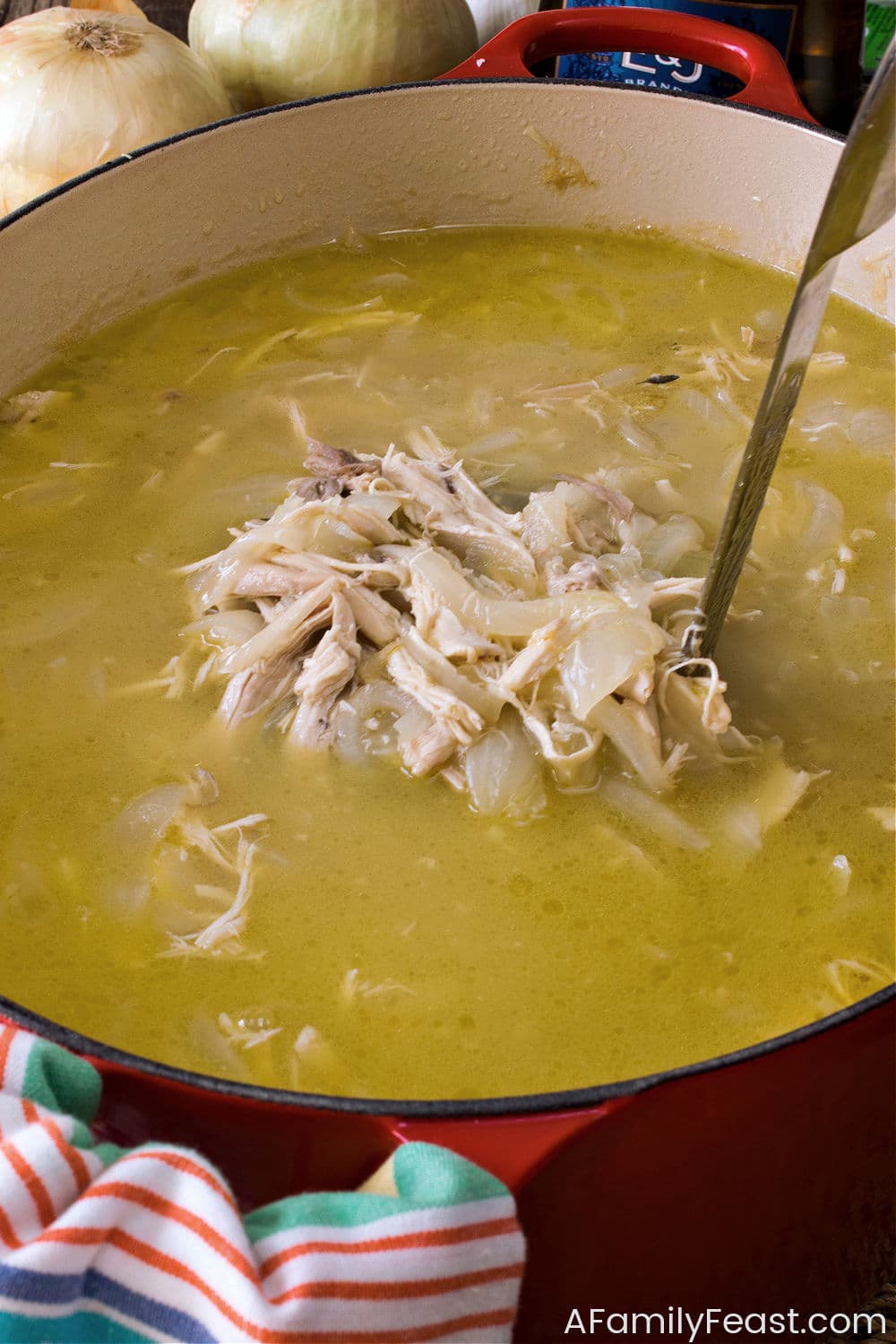 French Onion Chicken Soup - A Family Feast