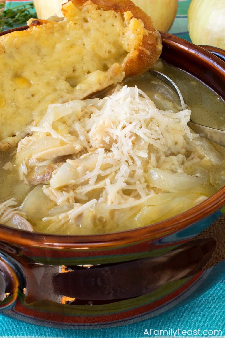 French Onion Chicken Soup - A Family Feast