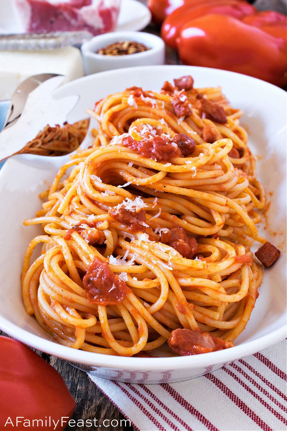 Spaghetti all'Amatriciana - A Family Feast