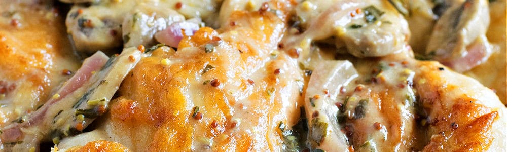 Chicken Breasts with Mushroom & Onion Dijon Sauce - A Family Feast