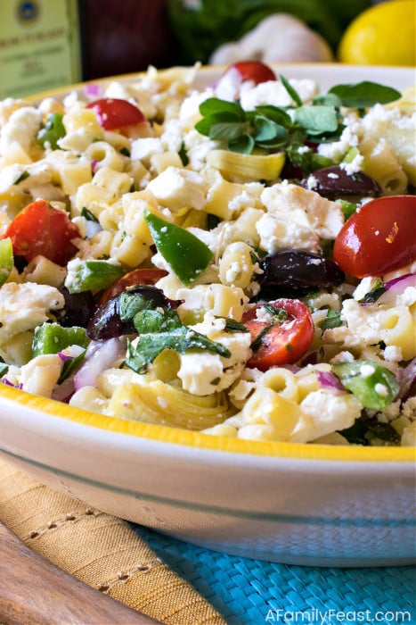 Mediterranean Pasta Salad - A Family Feast