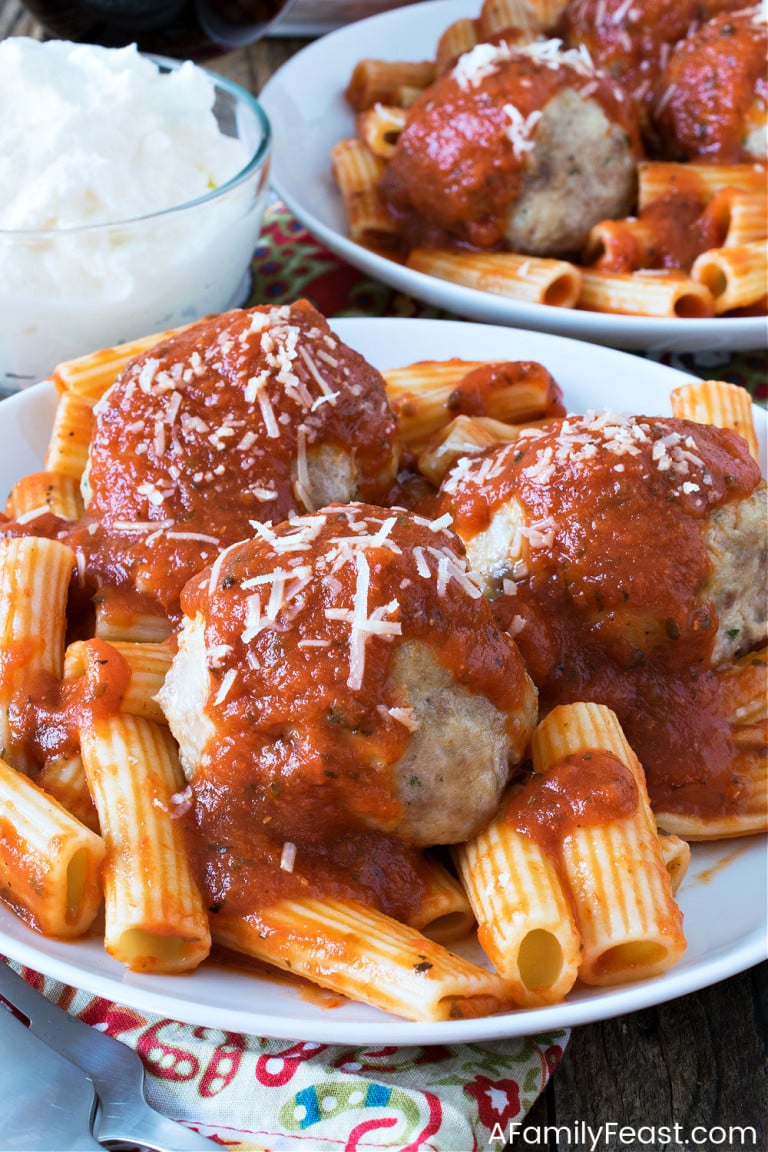 Ricotta Meatballs with Ziti - A Family Feast