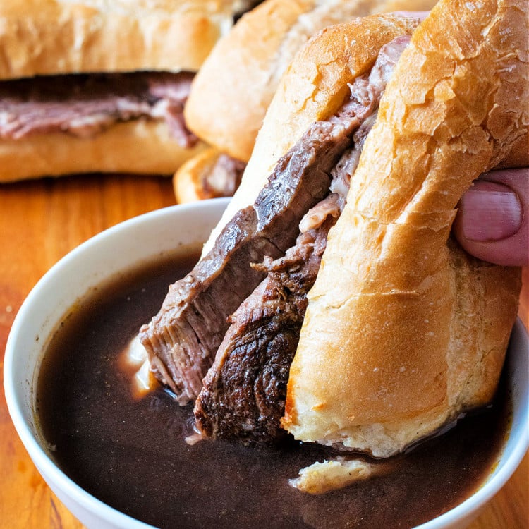 Slow Cooker French Dip Sandwiches - A Family Feast