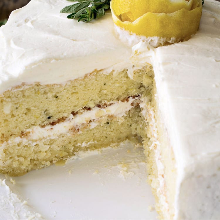 Lemon Feta Cake with Lemon Buttercream Frosting - A Family Feast