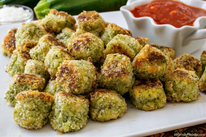 Baked Zucchini Tots - A Family Feast