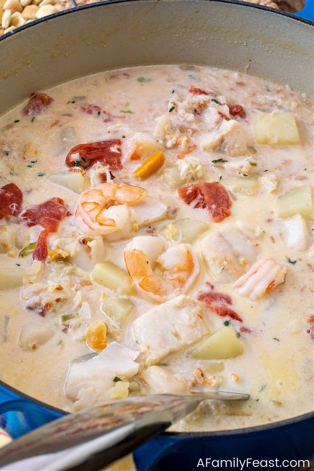Creamy Italian Seafood Chowder - A Family Feast
