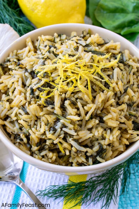 Greek Rice - Spanakorizo - A Family Feast