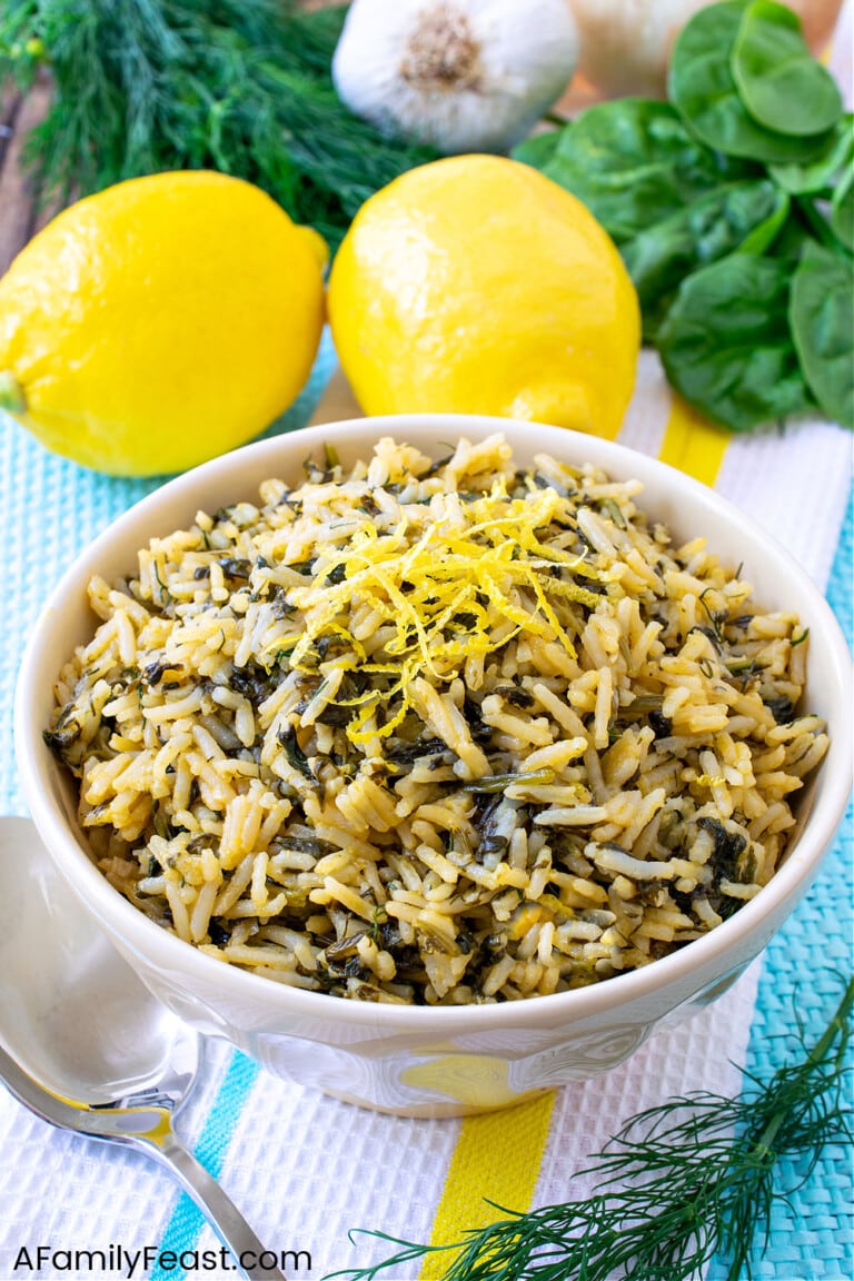 Greek Rice - Spanakorizo - A Family Feast