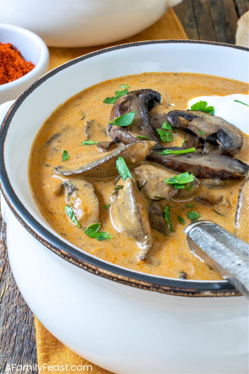 Hungarian Mushroom Soup A Family Feast®