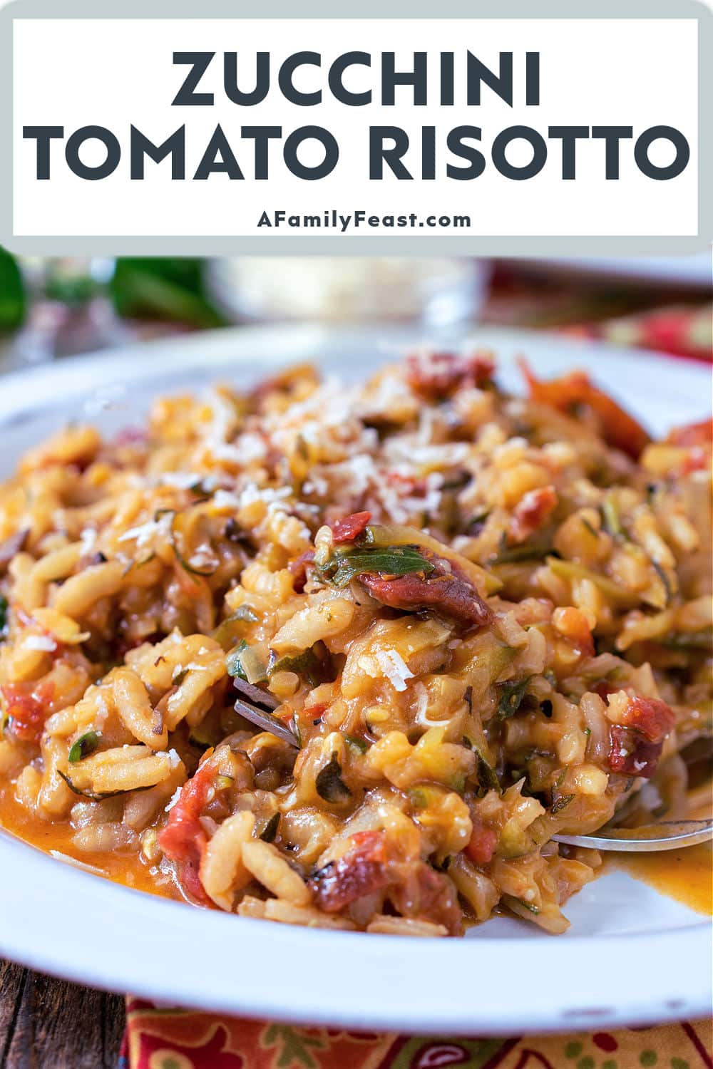 Zucchini Tomato Risotto - A Family Feast