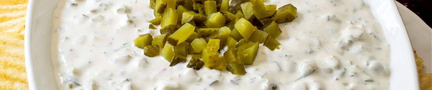 Creamy Dill Pickle Dip - A Family Feast