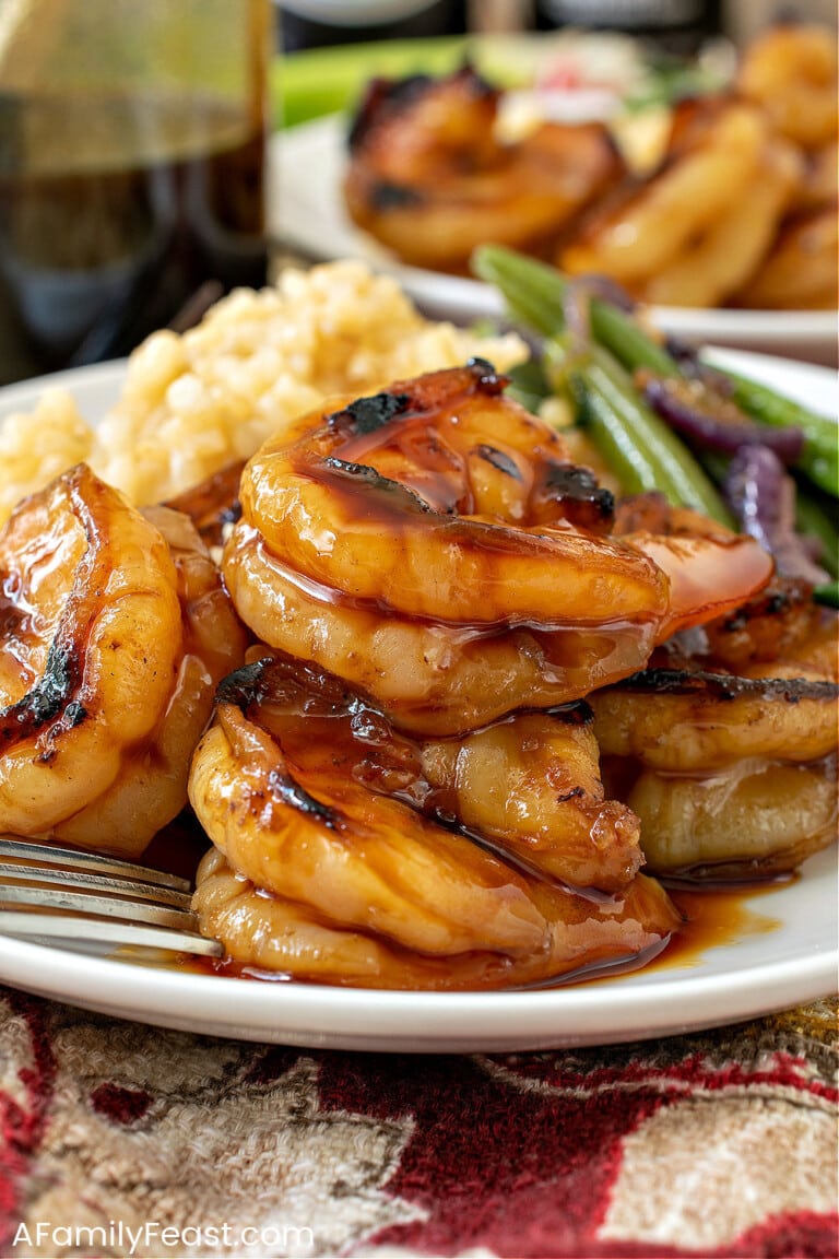 Grilled Shrimp with Japanese BBQ Sauce - A Family Feast