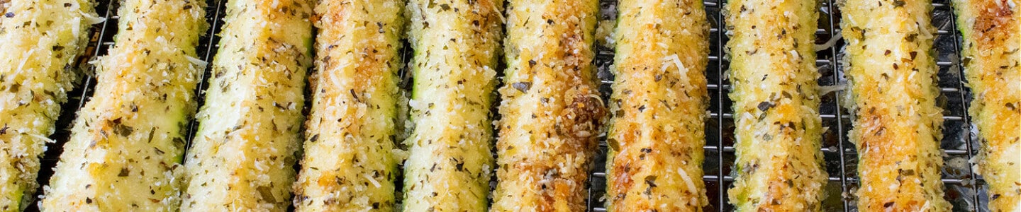 Parmesan Crusted Zucchini Wedges - A Family Feast