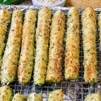 Parmesan Crusted Zucchini Wedges - A Family Feast