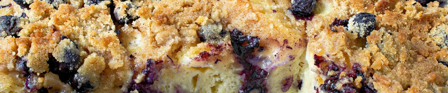 Baked French Toast with Blueberries - A Family Feast