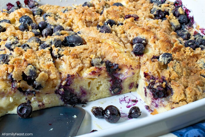Baked French Toast with Blueberries - A Family Feast
