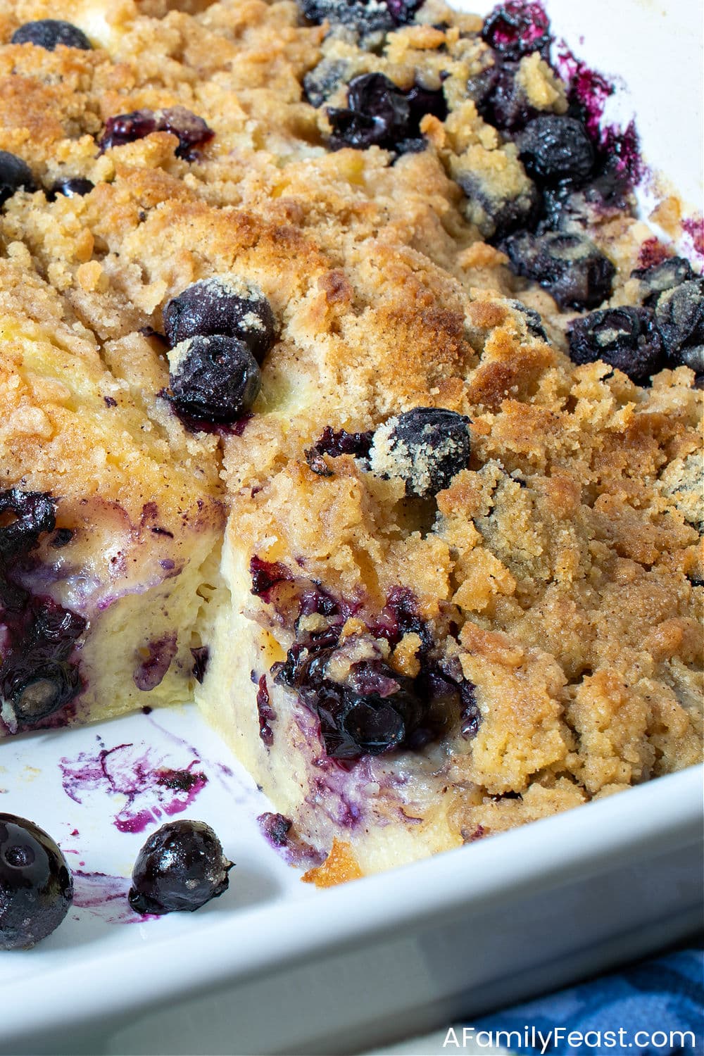 Baked French Toast with Blueberries - A Family Feast