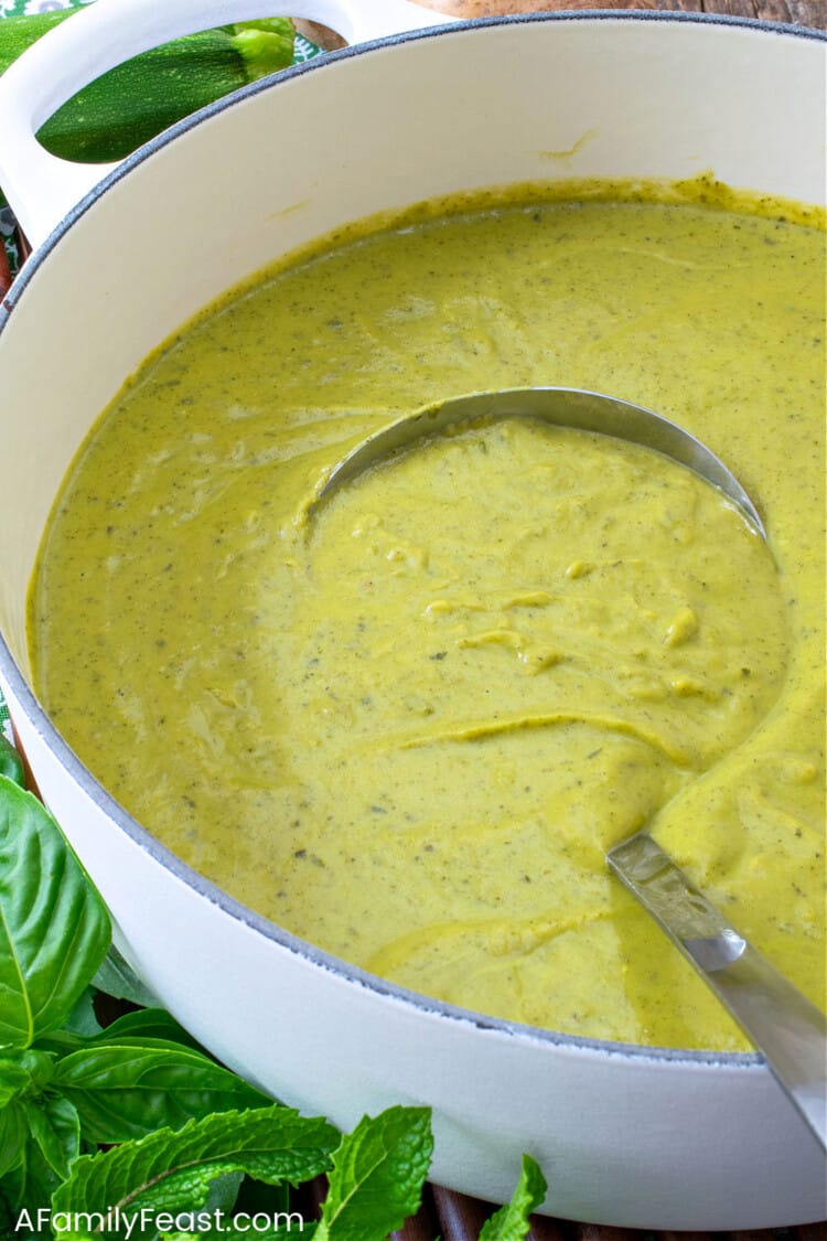 Creamy Zucchini Basil Soup A Family Feast®