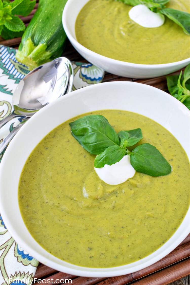 Creamy Zucchini Basil Soup A Family Feast®