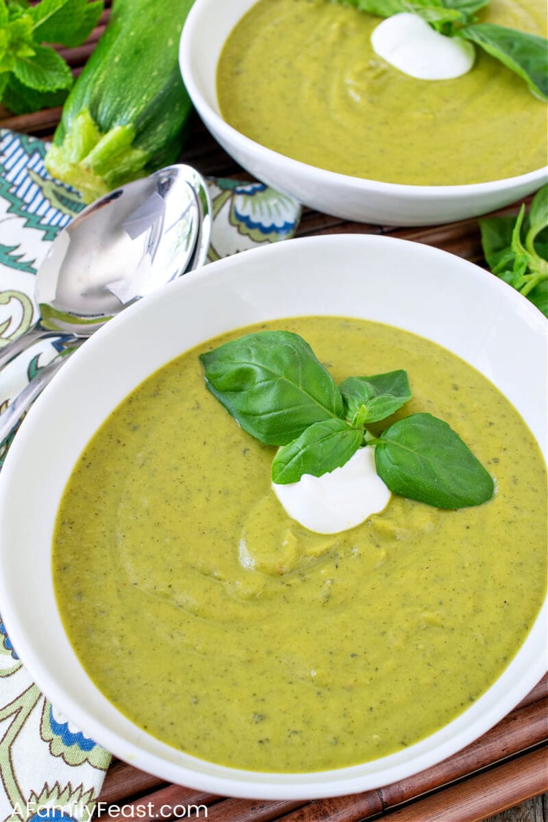 Creamy Zucchini Basil Soup A Family Feast®