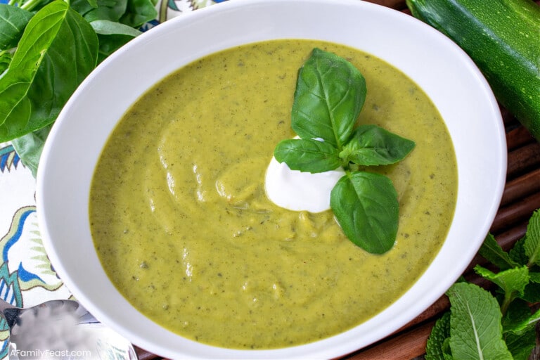 Creamy Zucchini Basil Soup A Family Feast®